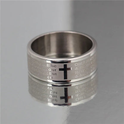 Titanium Steel Christian Ring