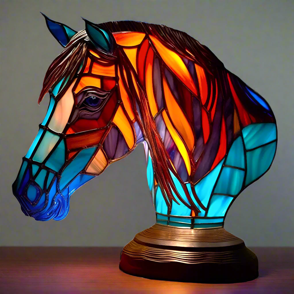 Stained Glass Animal LED Table Lamp