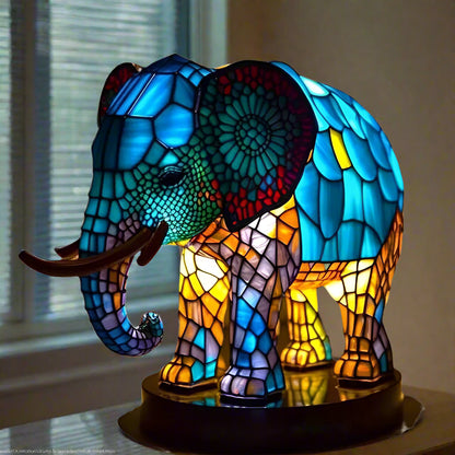 Stained Glass Animal LED Table Lamp