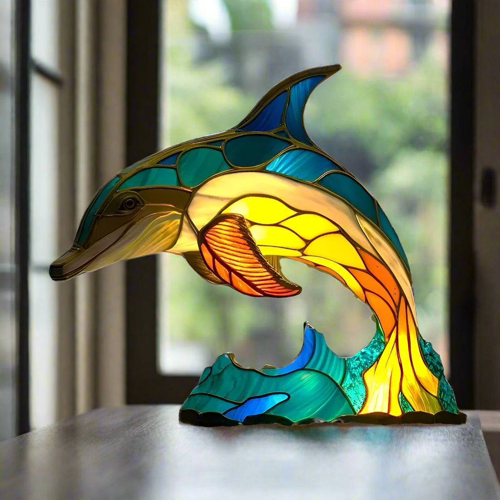 Stained Glass Animal LED Table Lamp