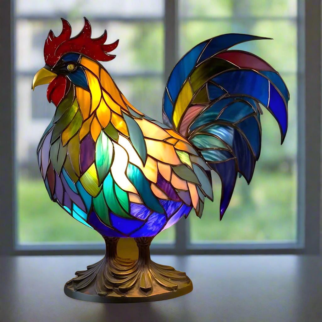 Stained Glass Animal LED Table Lamp