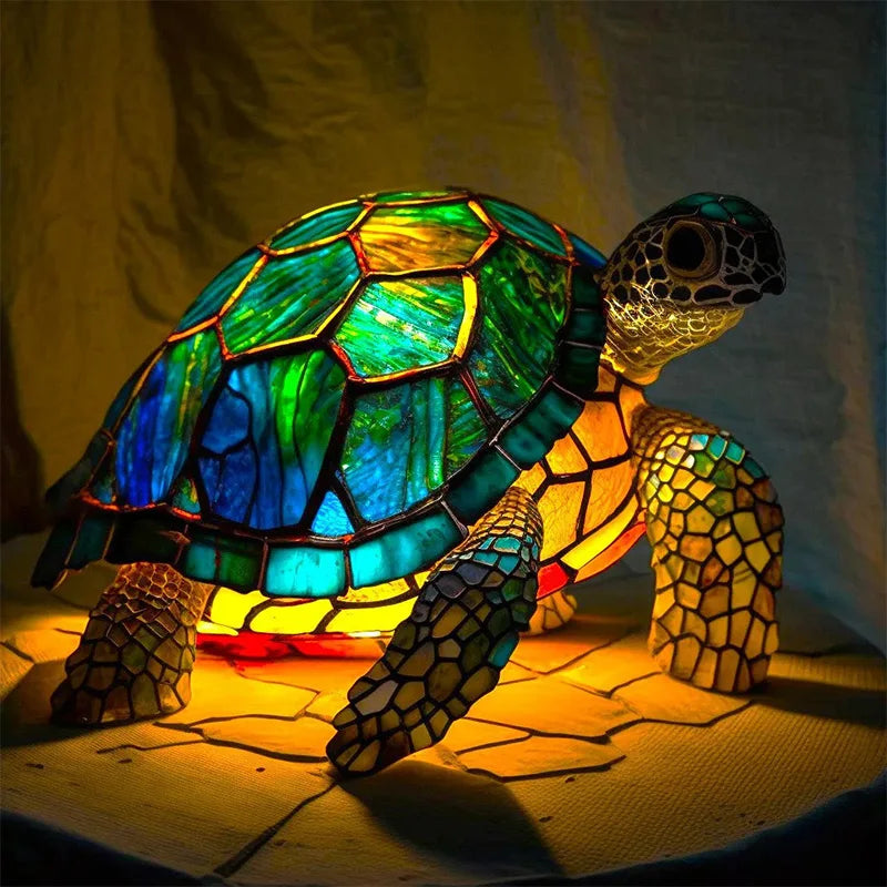 Stained Glass Animal LED Table Lamp