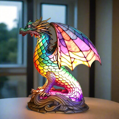 Stained Glass Animal LED Table Lamp