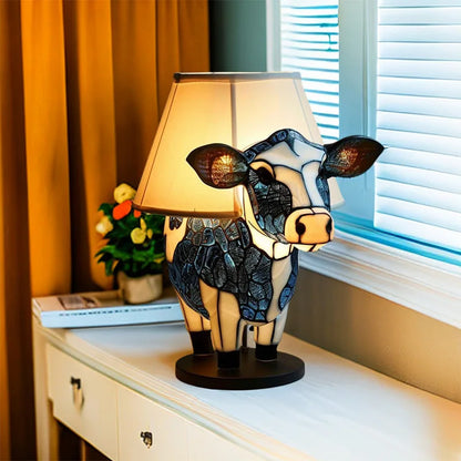 Stained Glass Animal LED Table Lamp