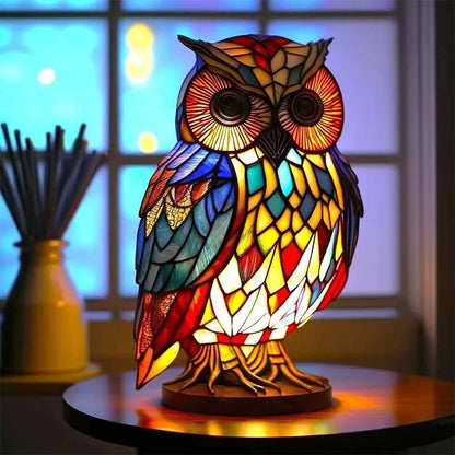 Stained Glass Animal LED Table Lamp