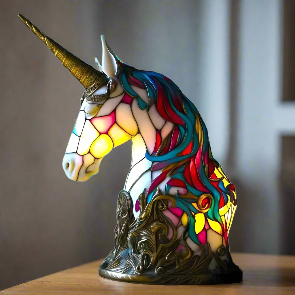 Stained Glass Animal LED Table Lamp