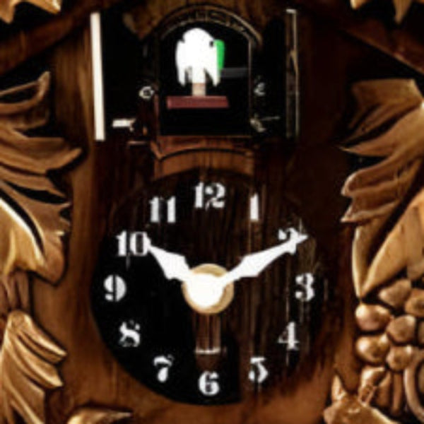 Vintage Wooden Carved Cuckoo Wall Clock